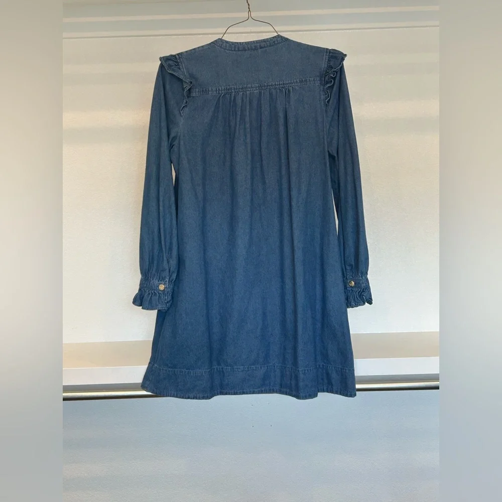 Draper James Blue Long Sleeve Dress - Picture 4 of 9